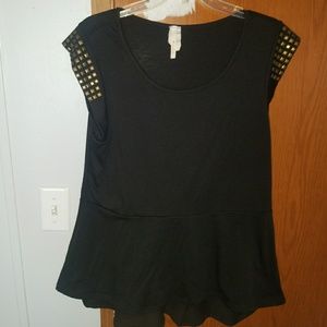 studded peplum top